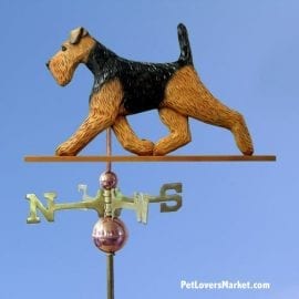 Weathervanes: Welsh Terrier Dog Weathervane for Roof and Garden Decor. Weathervane made in USA. Gifts for Dog Lovers. Michael Park Woodcarver.