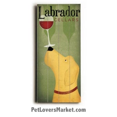 Labrador Cellars: Vintage Wine Ads with Vintage Dogs.
